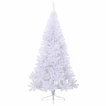 Kunstig Juletre Med 300 Led Med Stativ Hvit 210 Cm Pvc Og Stål