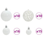 Kunstig Juletre Med 300 Led Med Stativ Hvit 240 Cm Pvc Og Stål