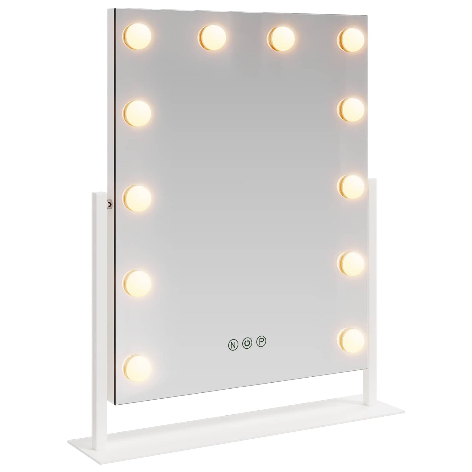Led Sminkespeil Hvit 44 X 10 X 53 Cm Glass Og Stål