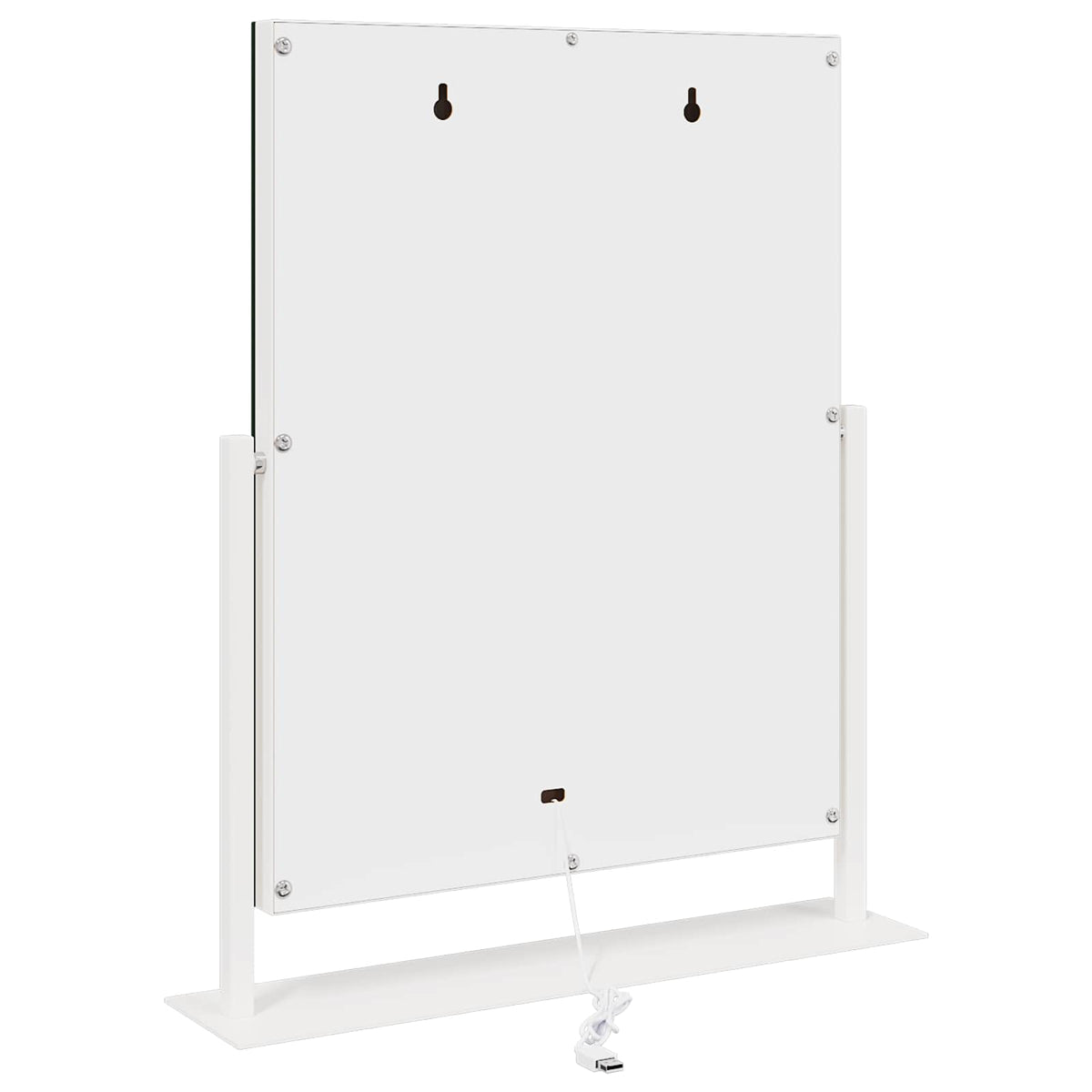 Led Sminkespeil Hvit 44 X 10 X 53 Cm Glass Og Stål