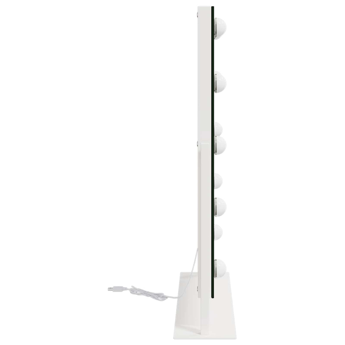 Led Sminkespeil Hvit 44 X 10 X 53 Cm Glass Og Stål