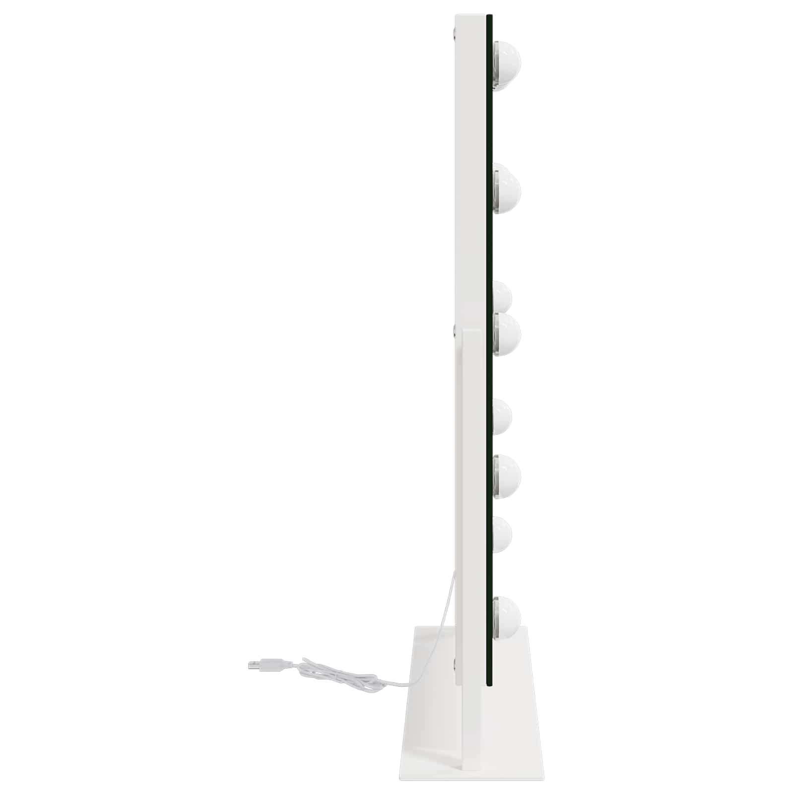 Led Sminkespeil Hvit 44 X 10 X 53 Cm Glass Og Stål
