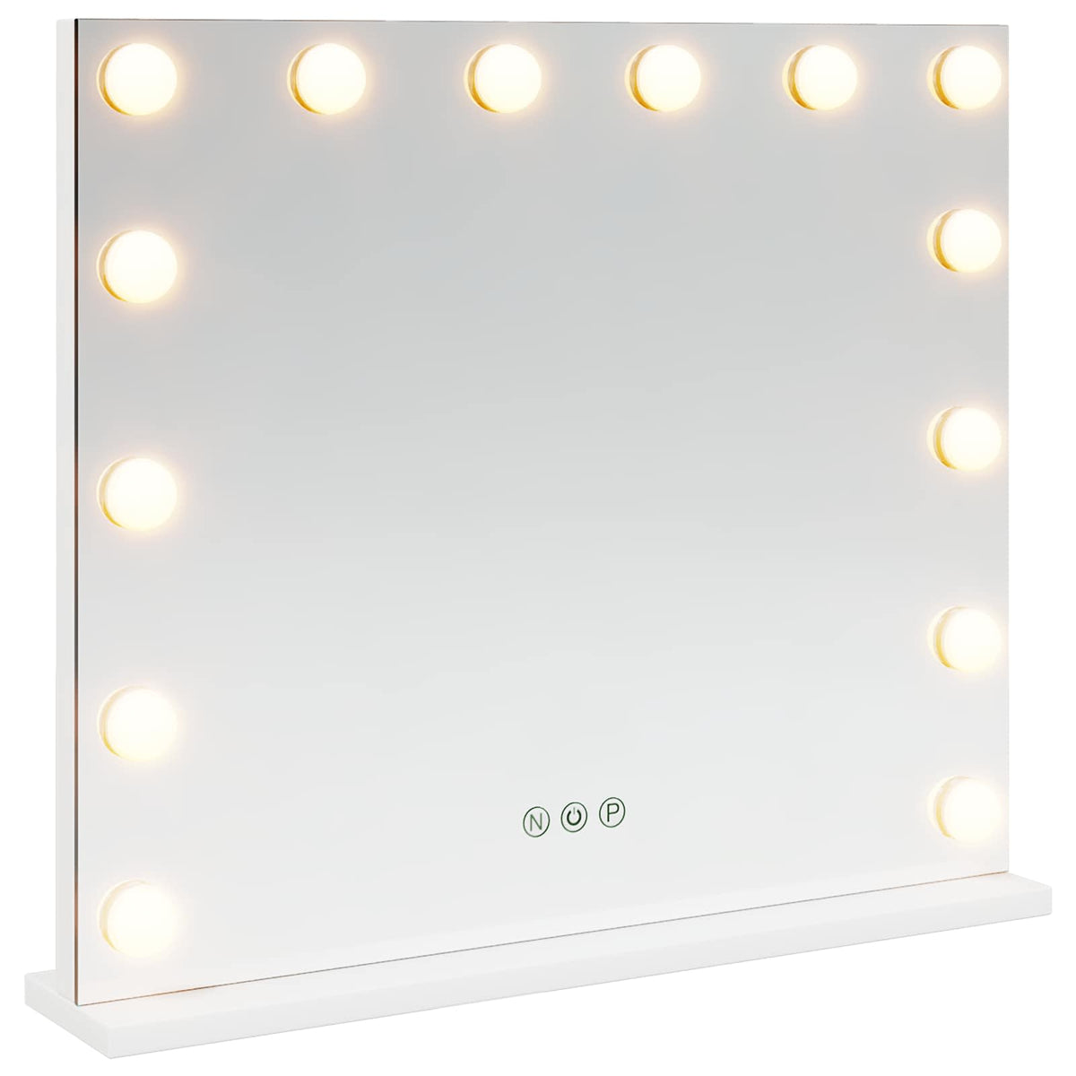 Led Sminkespeil Hvit 50 X 10 X 44 Cm Glass Og Stål