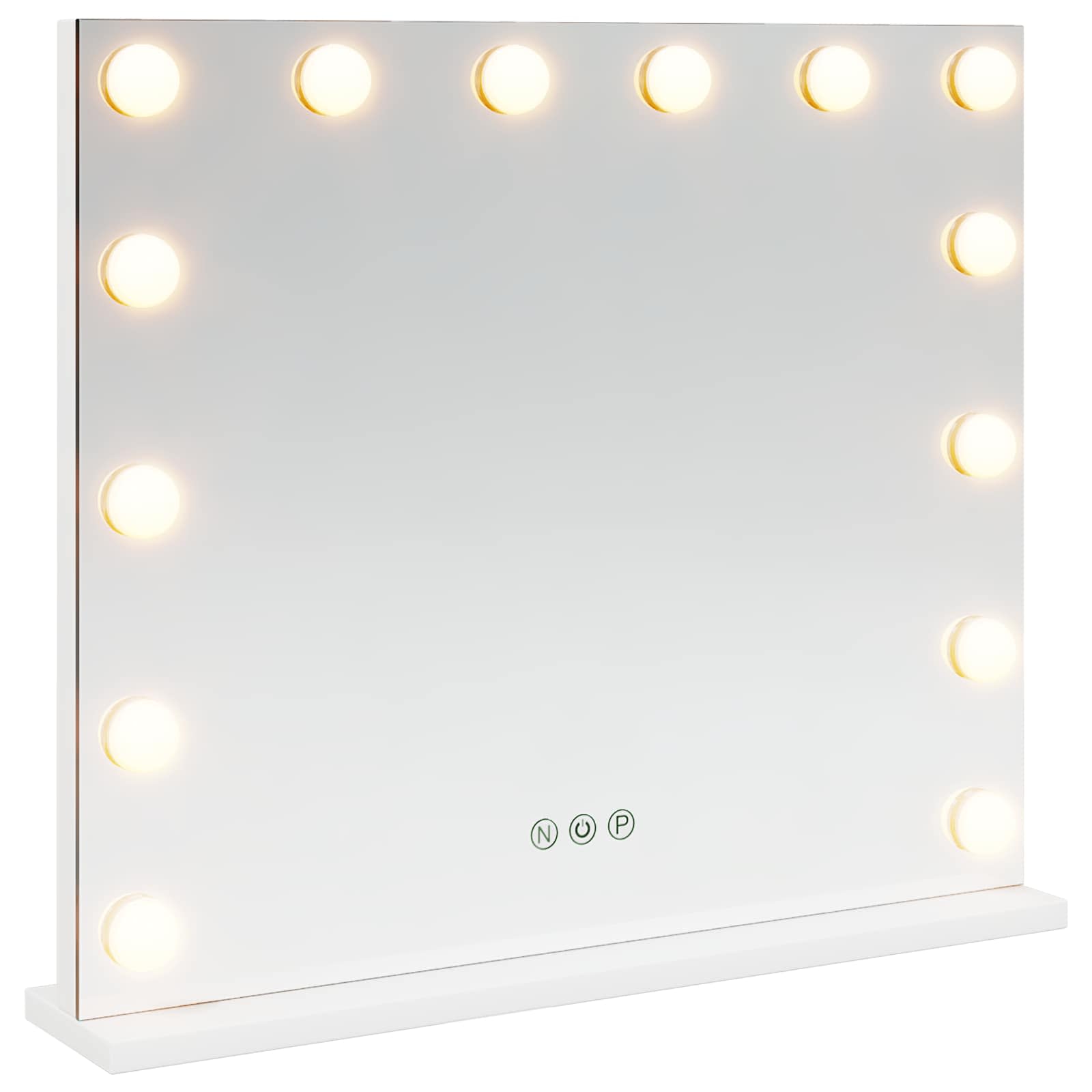 Led Sminkespeil Hvit 50 X 10 X 44 Cm Glass Og Stål