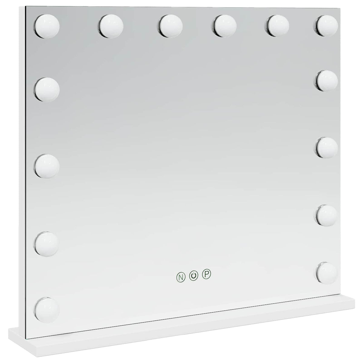 Led Sminkespeil Hvit 50 X 10 X 44 Cm Glass Og Stål