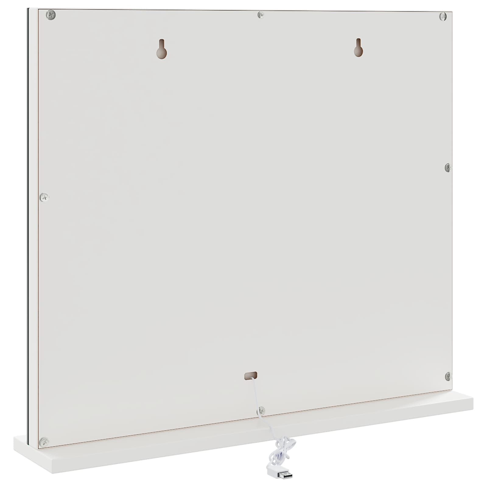 Led Sminkespeil Hvit 50 X 10 X 44 Cm Glass Og Stål