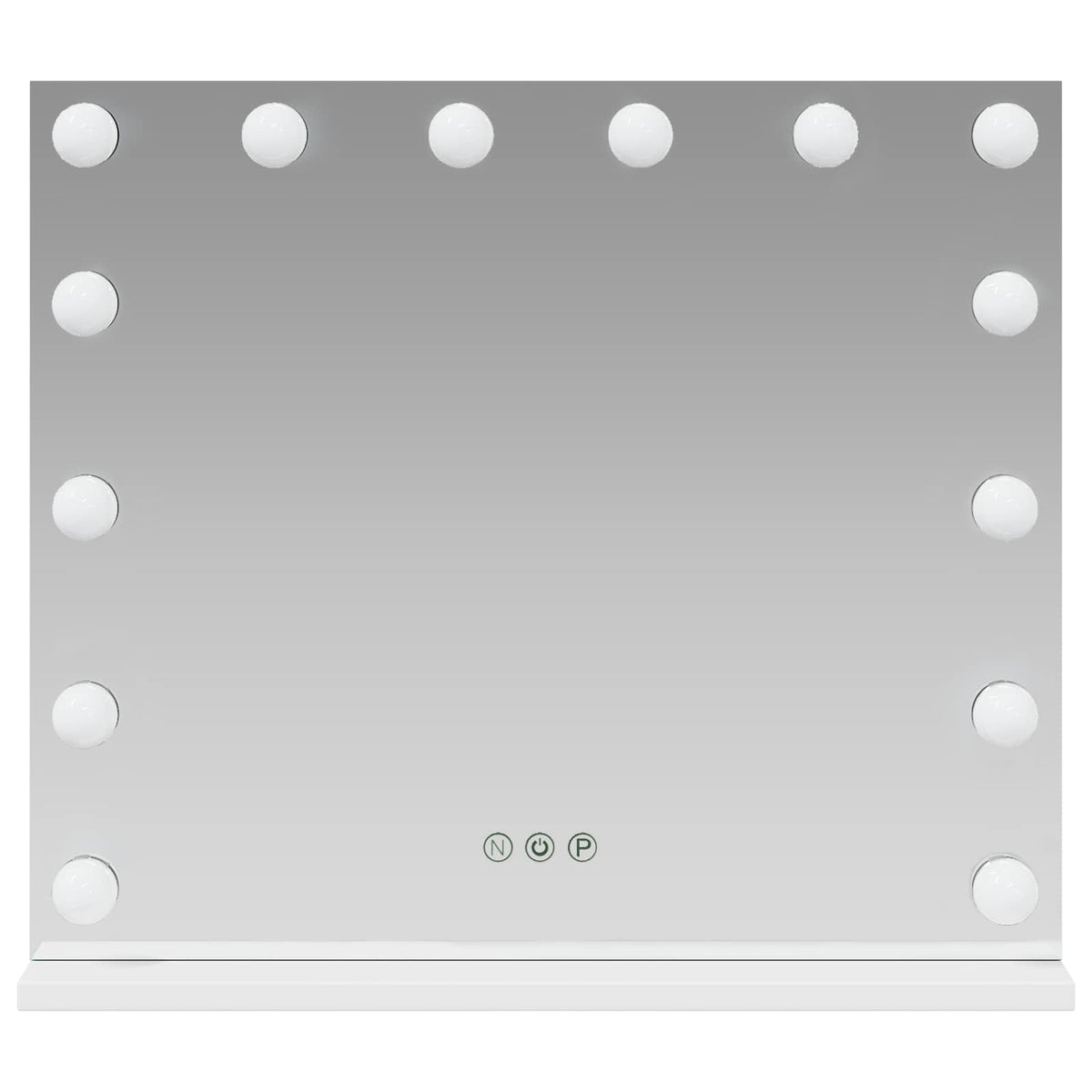 Led Sminkespeil Hvit 50 X 10 X 44 Cm Glass Og Stål