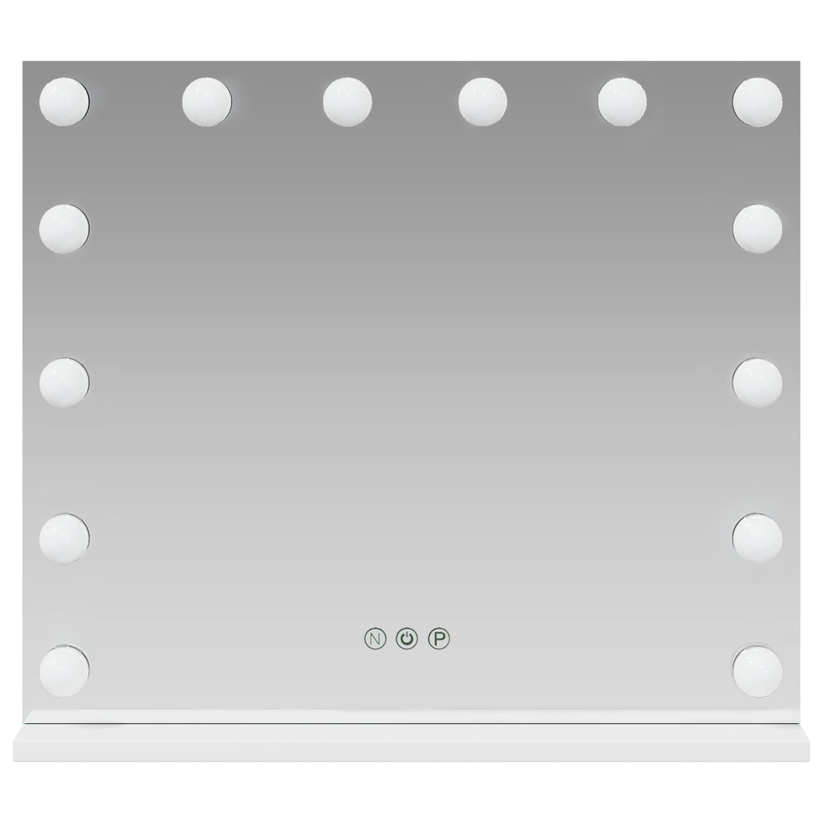 Led Sminkespeil Hvit 50 X 10 X 44 Cm Glass Og Stål