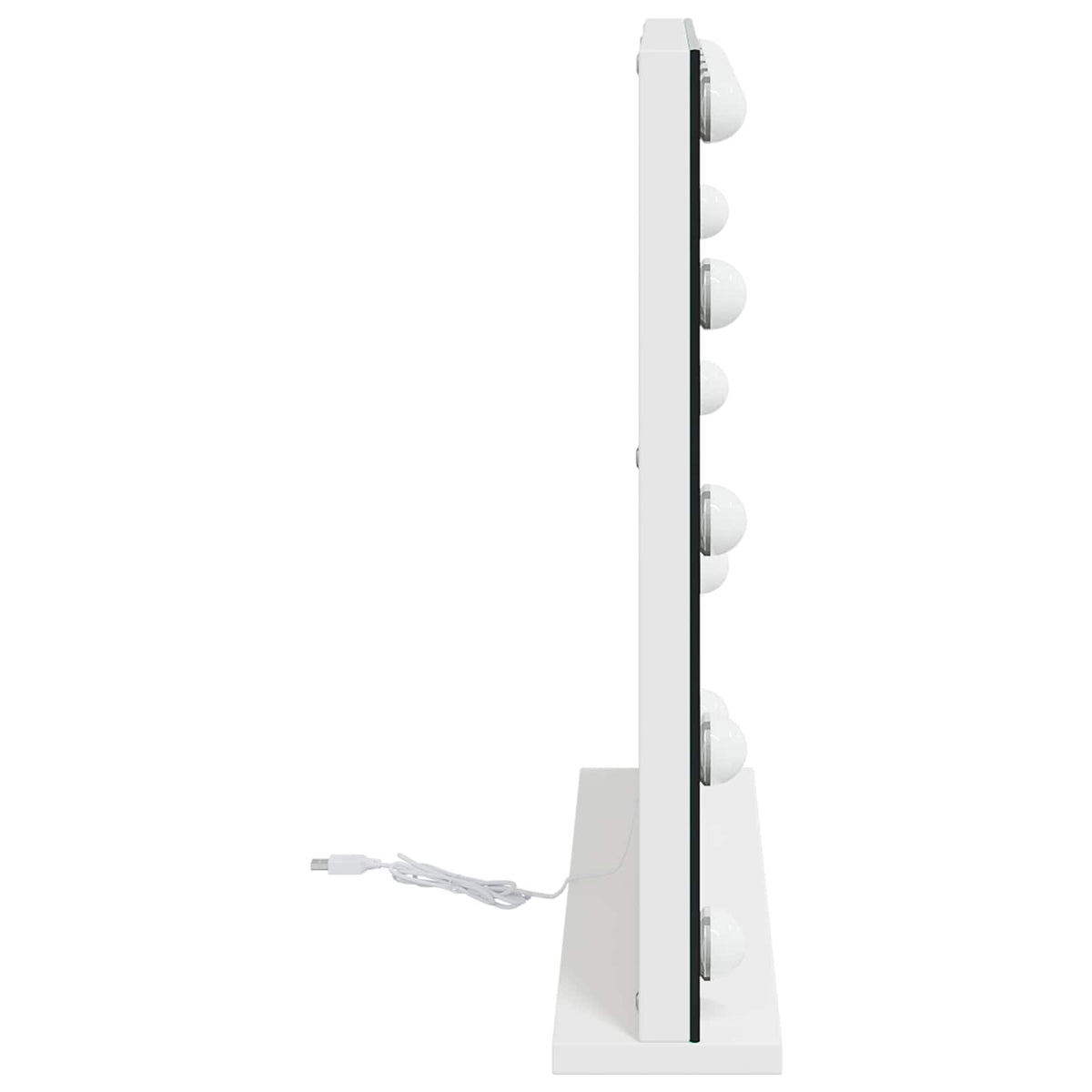 Led Sminkespeil Hvit 50 X 10 X 44 Cm Glass Og Stål
