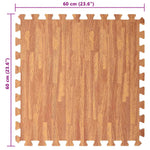 Bassenggrunnmatte 24 Pcs Brun 8,64 ㎡ Eva Skum