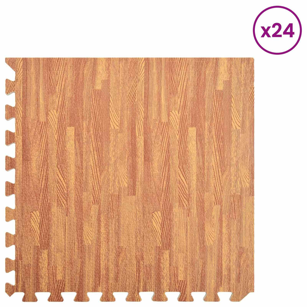 Bassenggrunnmatte 24 Pcs Brun 8,64 ㎡ Eva Skum