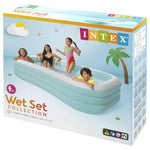 INTEX Bassengloungeflåte INTEX Lys blå og hvit 264 x 165 x 56 cm PVC