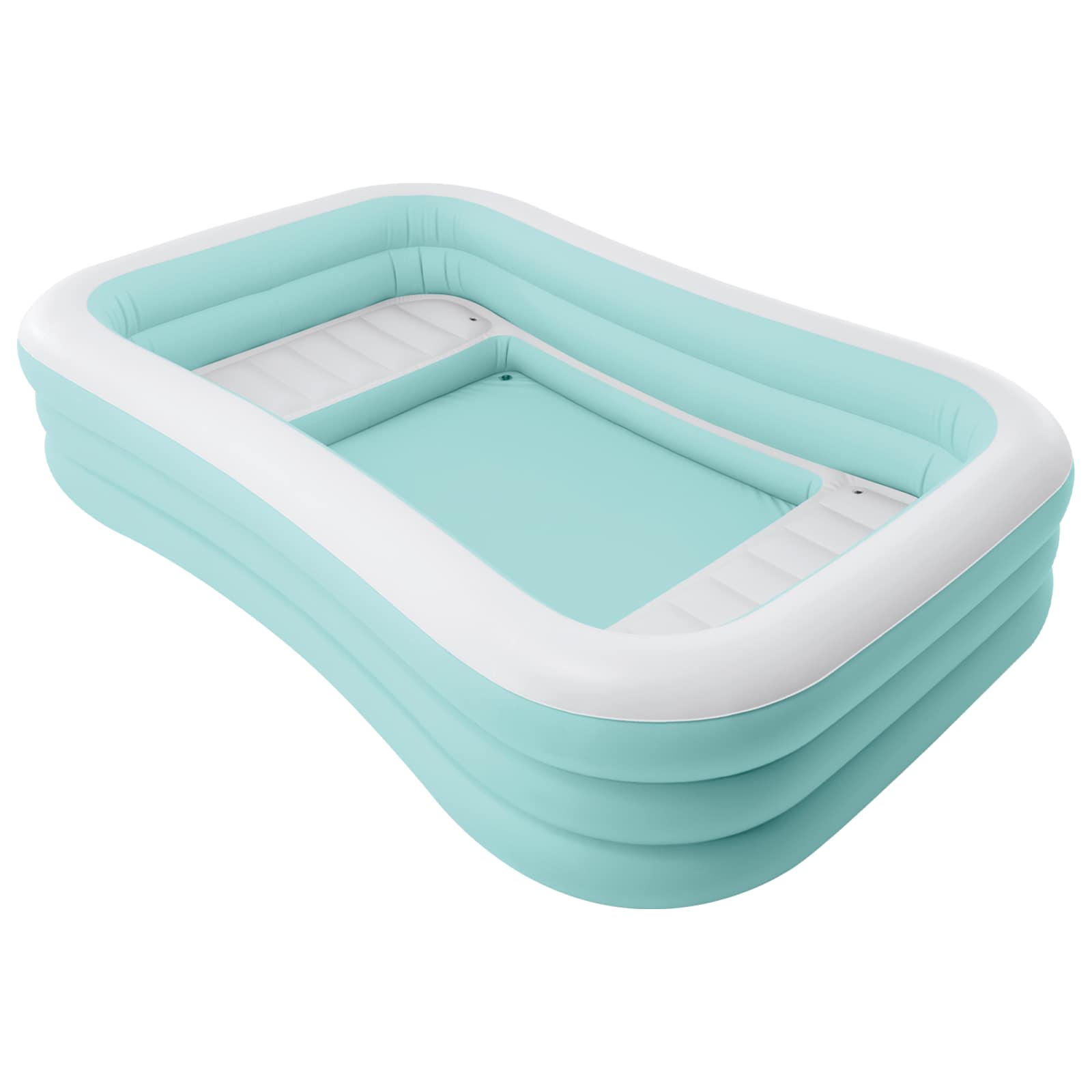 INTEX Bassengloungeflåte INTEX Lys blå og hvit 264 x 165 x 56 cm PVC