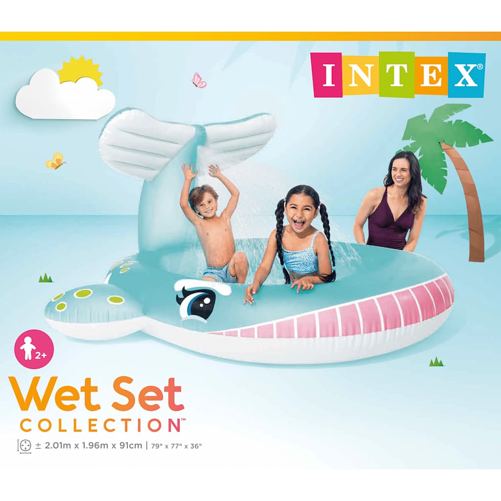 Intex Basseng med hvaldusj 201x196x91 cm