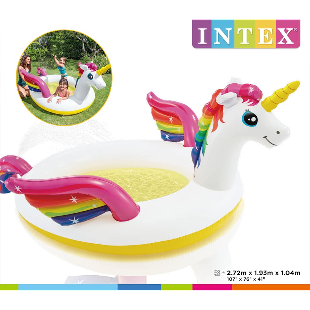 Intex Enhjørningbasseng 272x193x104 cm