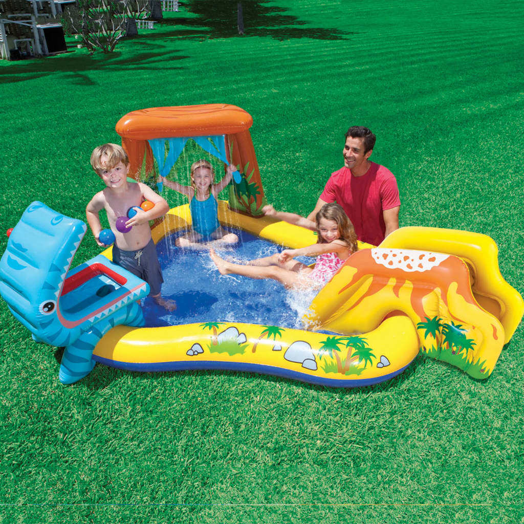 Intex Oppblåsbart basseng Dinosaur Play Center 249x191x109 cm