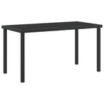 Hagebord Svart 140X80X73 Cm Herdet Glass