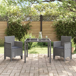Hage Stol Set Of 2 Lysegrå, Antrasitt Polypropylen Standard