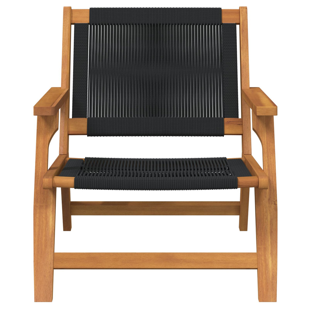 Hagemøbler 2 Stk Svart 67X77X73 Cm Massivt Akasietre
