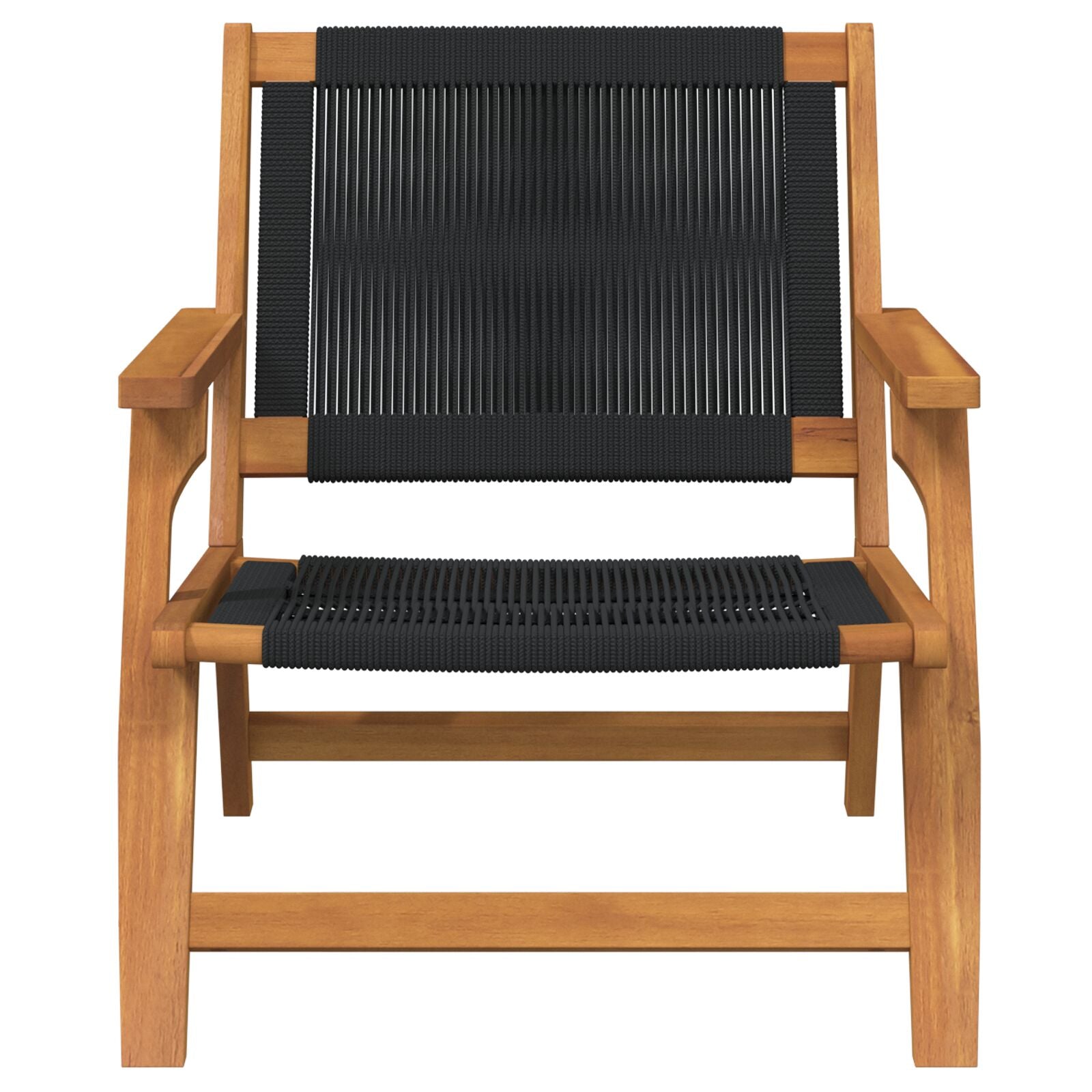 Hagemøbler 2 Stk Svart 67X77X73 Cm Massivt Akasietre