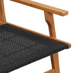 Hagebenk Svart 122X76X73,5 Cm Solid Akasietre