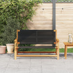 Hagebenk Svart 76X122X73 Cm Massivt Akasietre