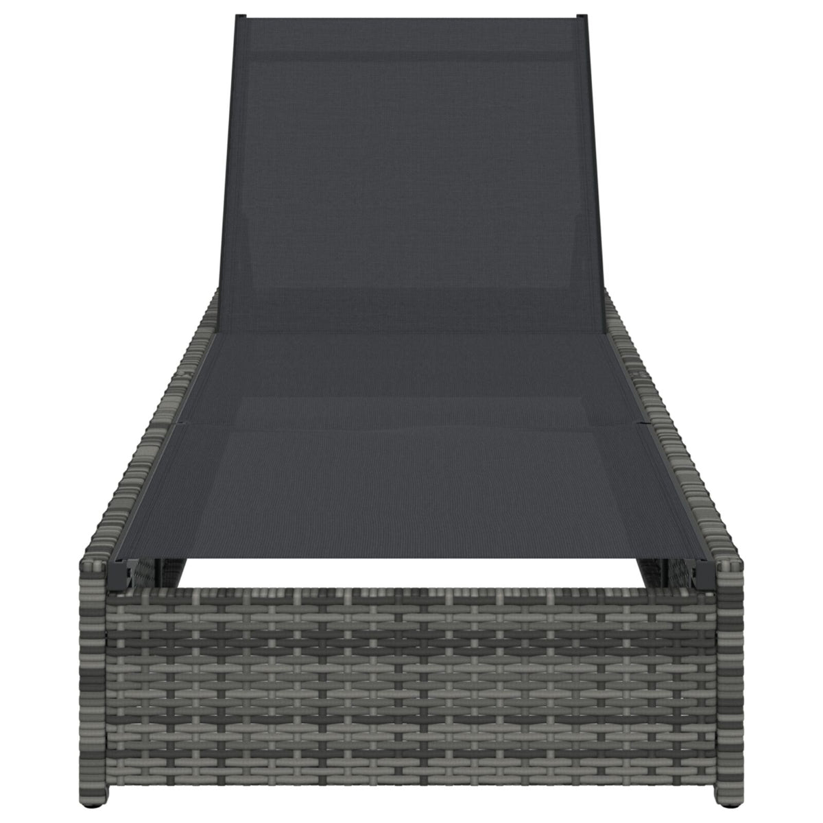 Solstol Grå 60X200X27 Cm Poly Rattan