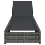 Solstol Grå 60X200X27 Cm Poly Rattan
