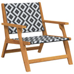 Hagemøbler 2 Stk Svart Og Hvit 76X67X73 Cm Massivt Akasietre