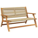 Hagebenk Beige 76X122X73 Cm Solid Akasietre