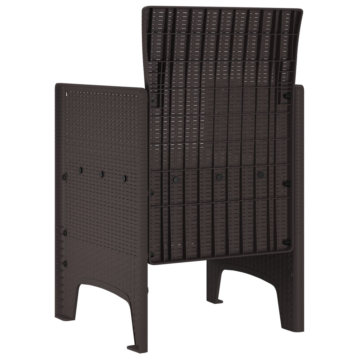 Hagemøbler Med Puter 4 Stk Brun Poly Rattan