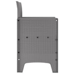 Hage Stol Set Of 2 Lysegrå, Antrasitt Polypropylen Standard