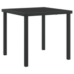 Hagebord Svart 80X80X73 Cm Herdet Glass