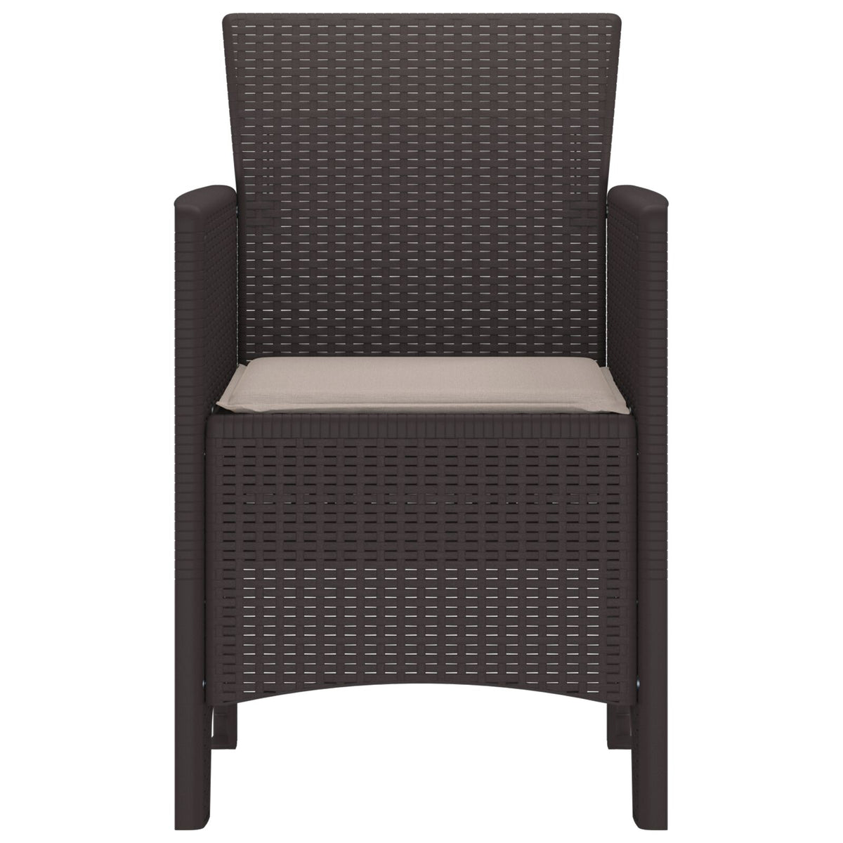 Hagemøbler Med Puter Sett Med 2 Brun, Taupe Plast, Polyester