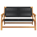 Hagebenk Svart 76X122X73 Cm Massivt Akasietre