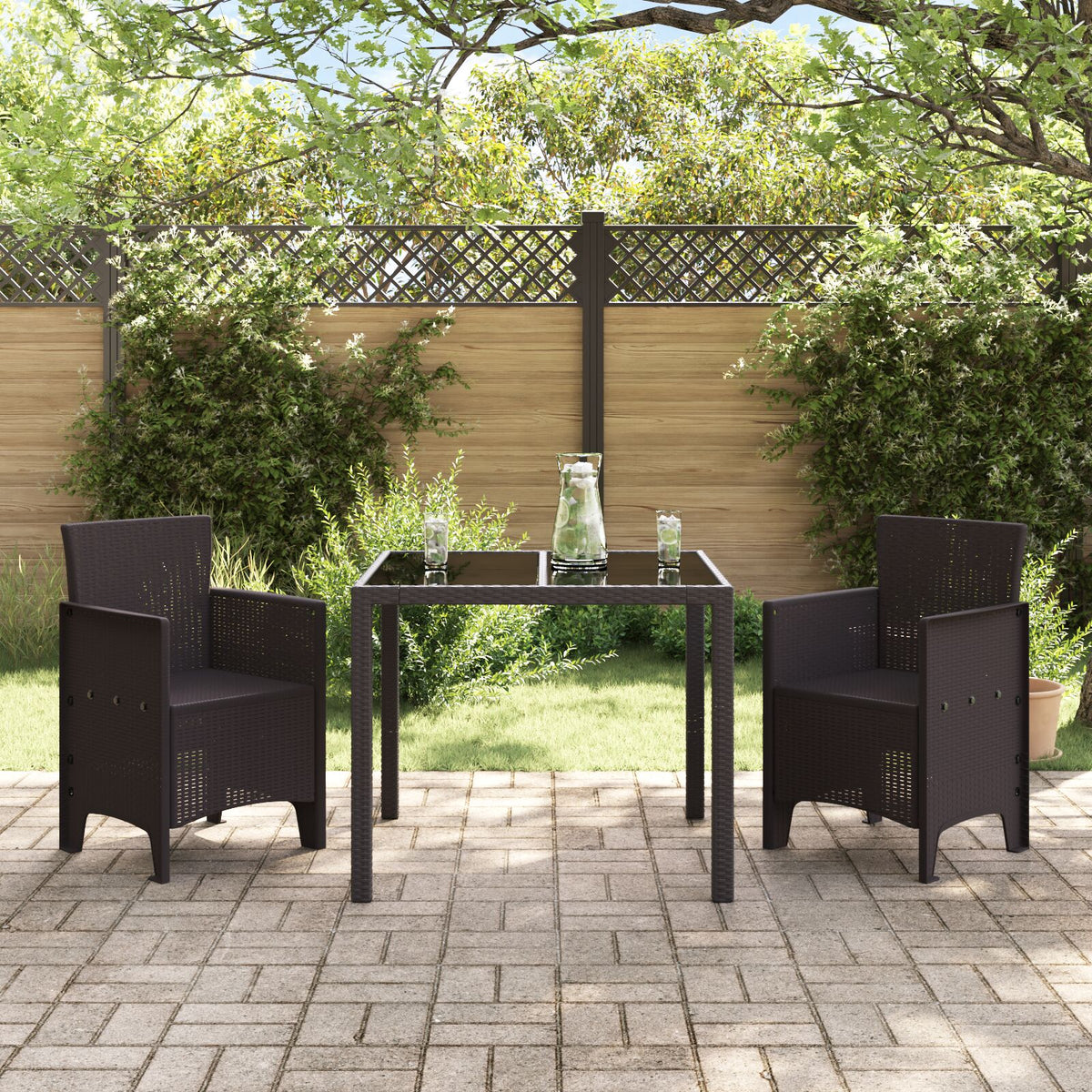 Hagemøbler 2 Stk Brun Poly Rattan