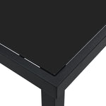 Hagebord Svart 80X80X73 Cm Herdet Glass