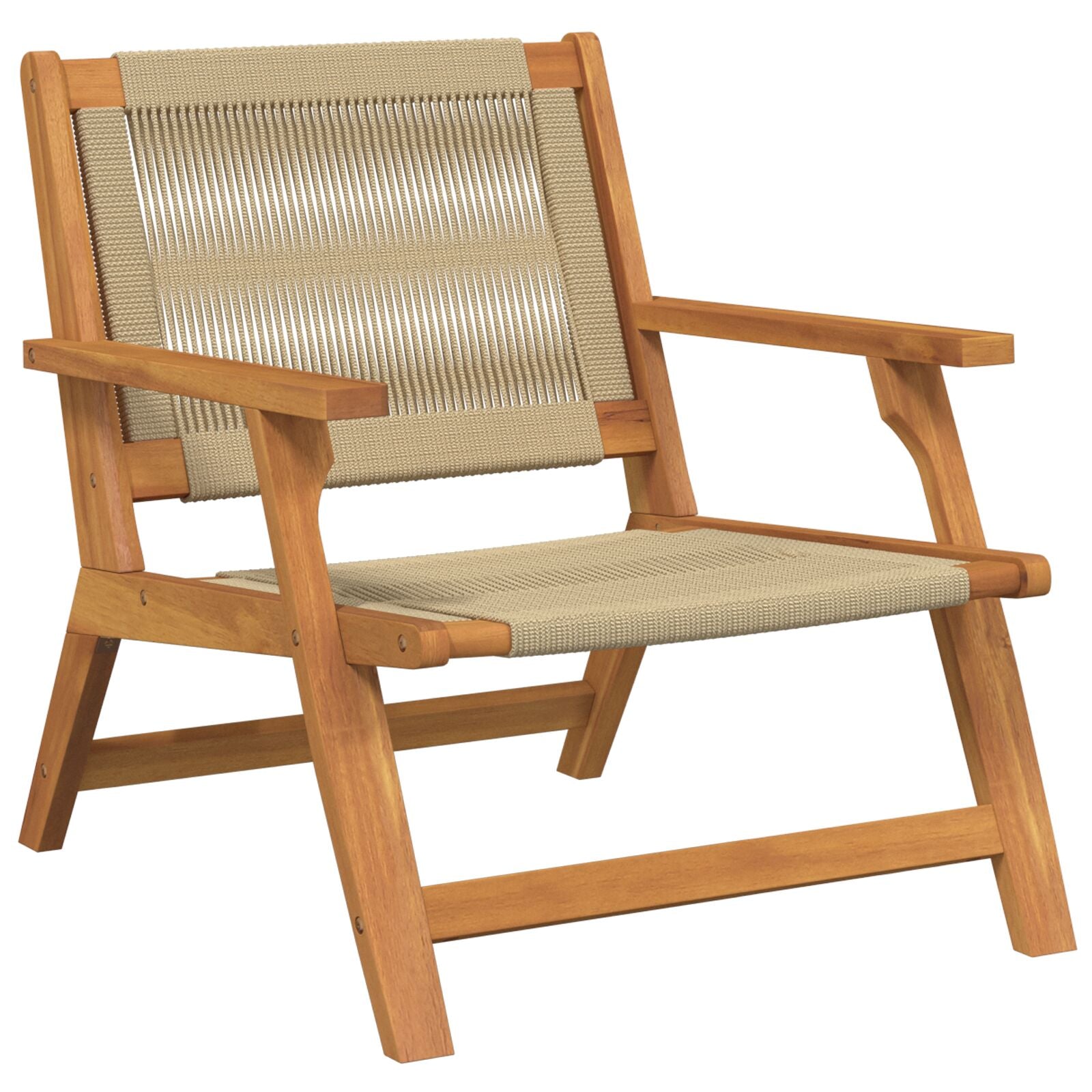Hagebord 2 Stk Beige 67X77X73 Cm Massivt Akasietre