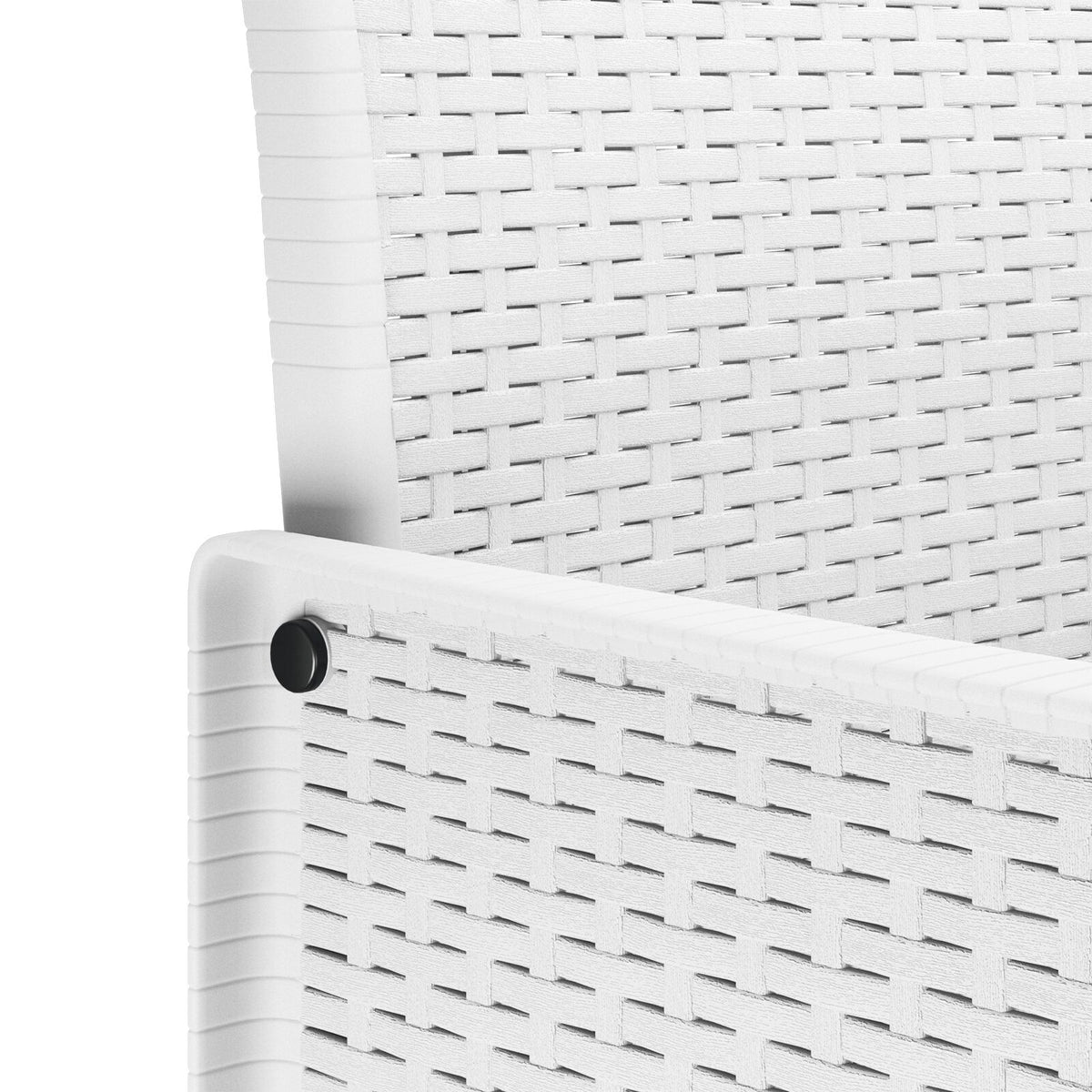 Hagemøbel 2-Stols Sett Hvit Gråbrun Plastrotting Polyester