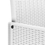 Hagemøbel 2-Stols Sett Hvit Gråbrun Plastrotting Polyester