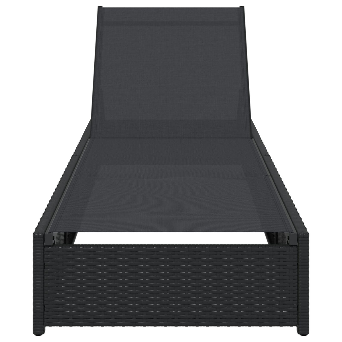 Solseng Svart 60X200X27 Cm Poly Rattan