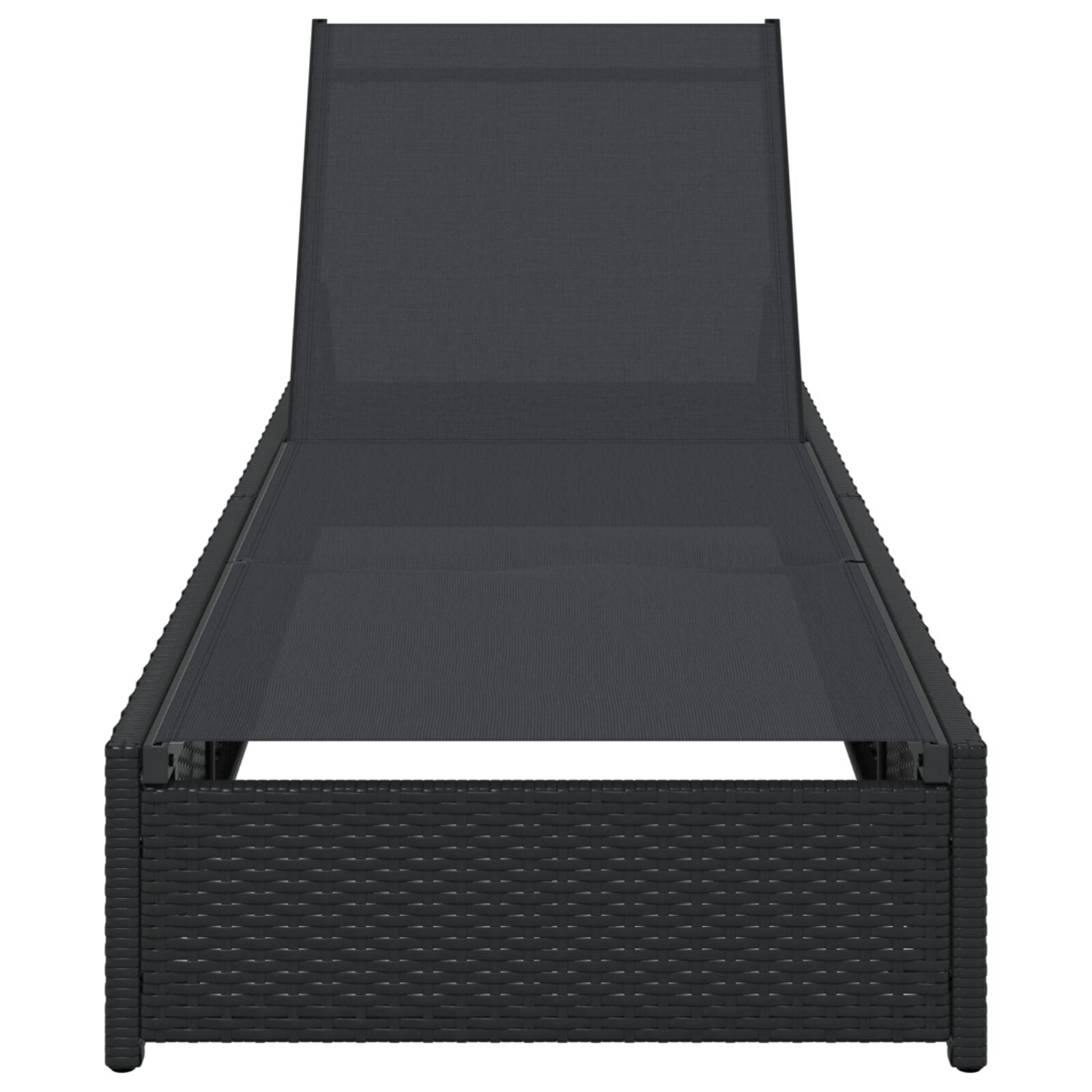 Solseng Svart 60X200X27 Cm Poly Rattan