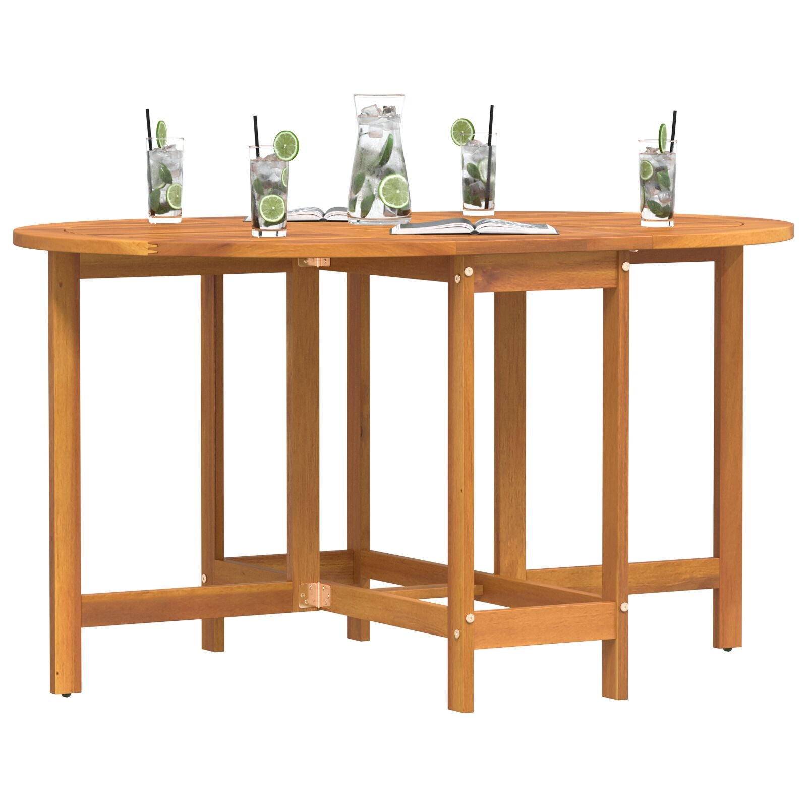Sammenleggbart Sommerfugl Hagebord 110X60X72 Cm Solid Akasietre Oval