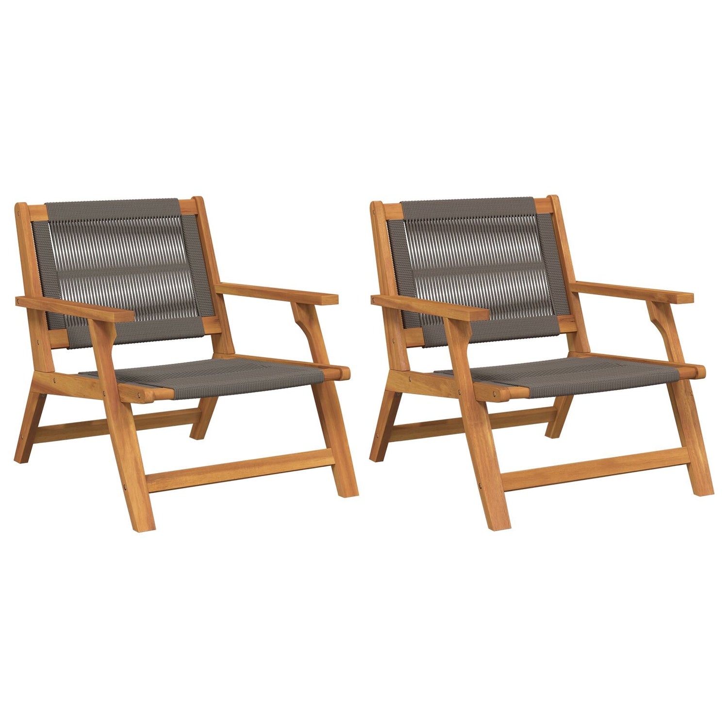 Hagemøbler 2 Stk Grå 67X77X73 Cm Solid Akasietre