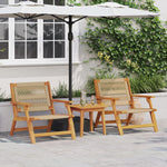 Hagebord 2 Stk Beige 67X77X73 Cm Massivt Akasietre