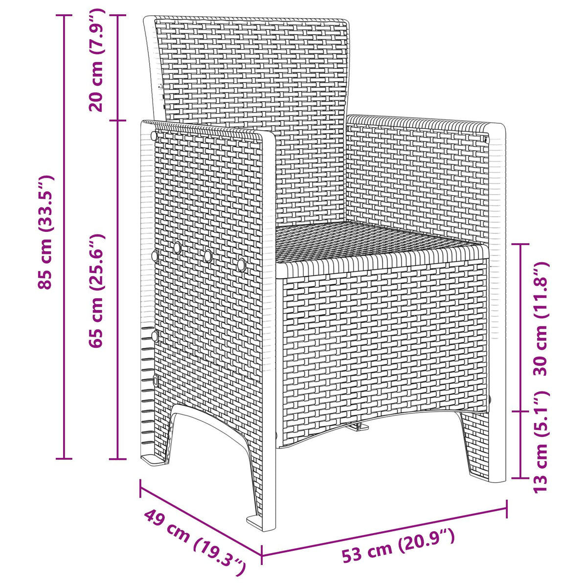 Hagemøbler 4 Stk Brun Poly Rattan