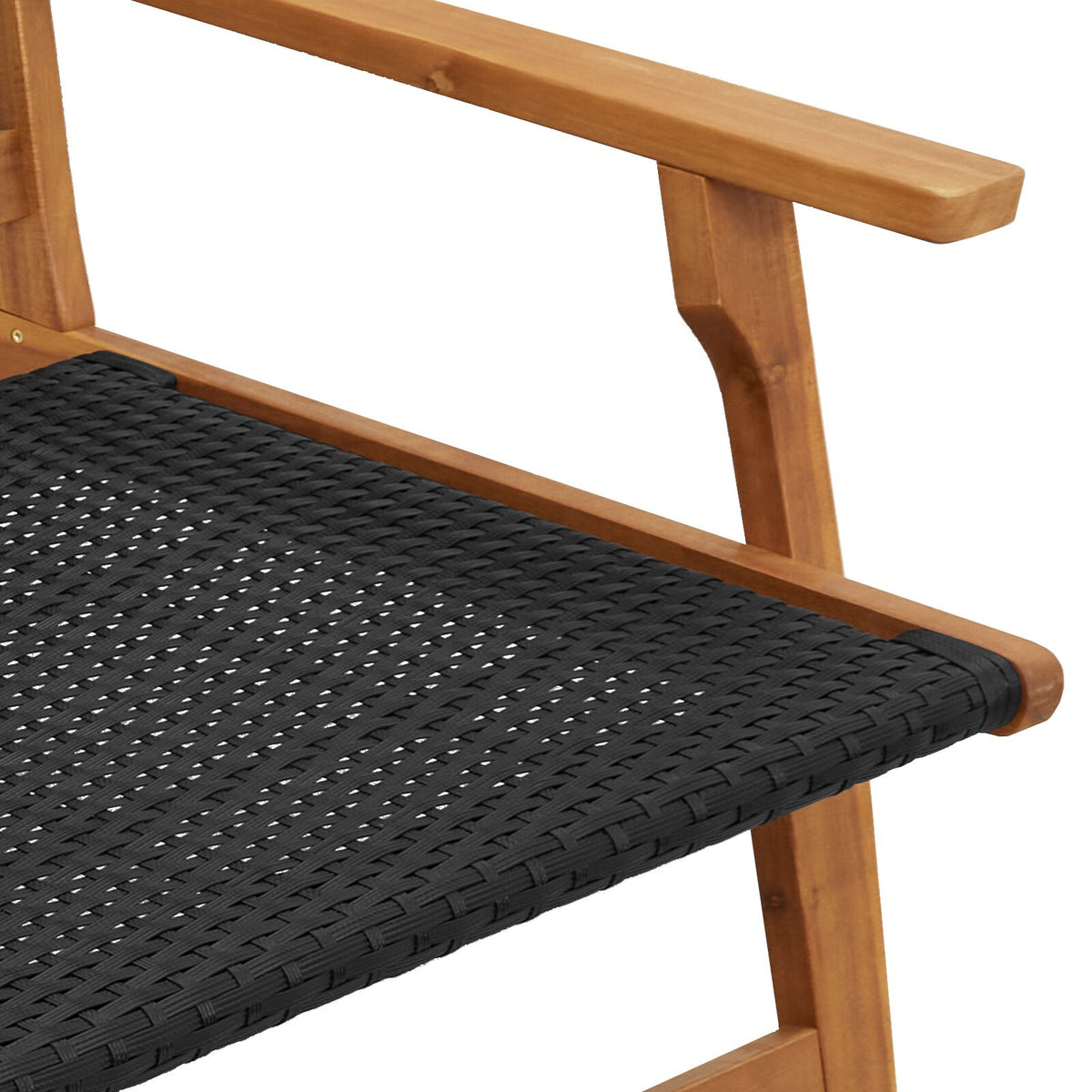 Hagemøbler 2 Stk Svart 76X67X73,5 Cm Massivt Akasietre