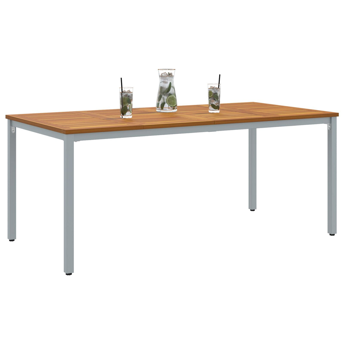 Hagebord 180X90X75 Cm Solid Akasietre Og Metall