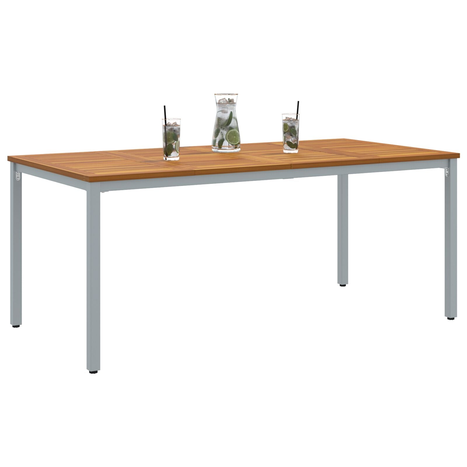 Hagebord 180X90X75 Cm Solid Akasietre Og Metall