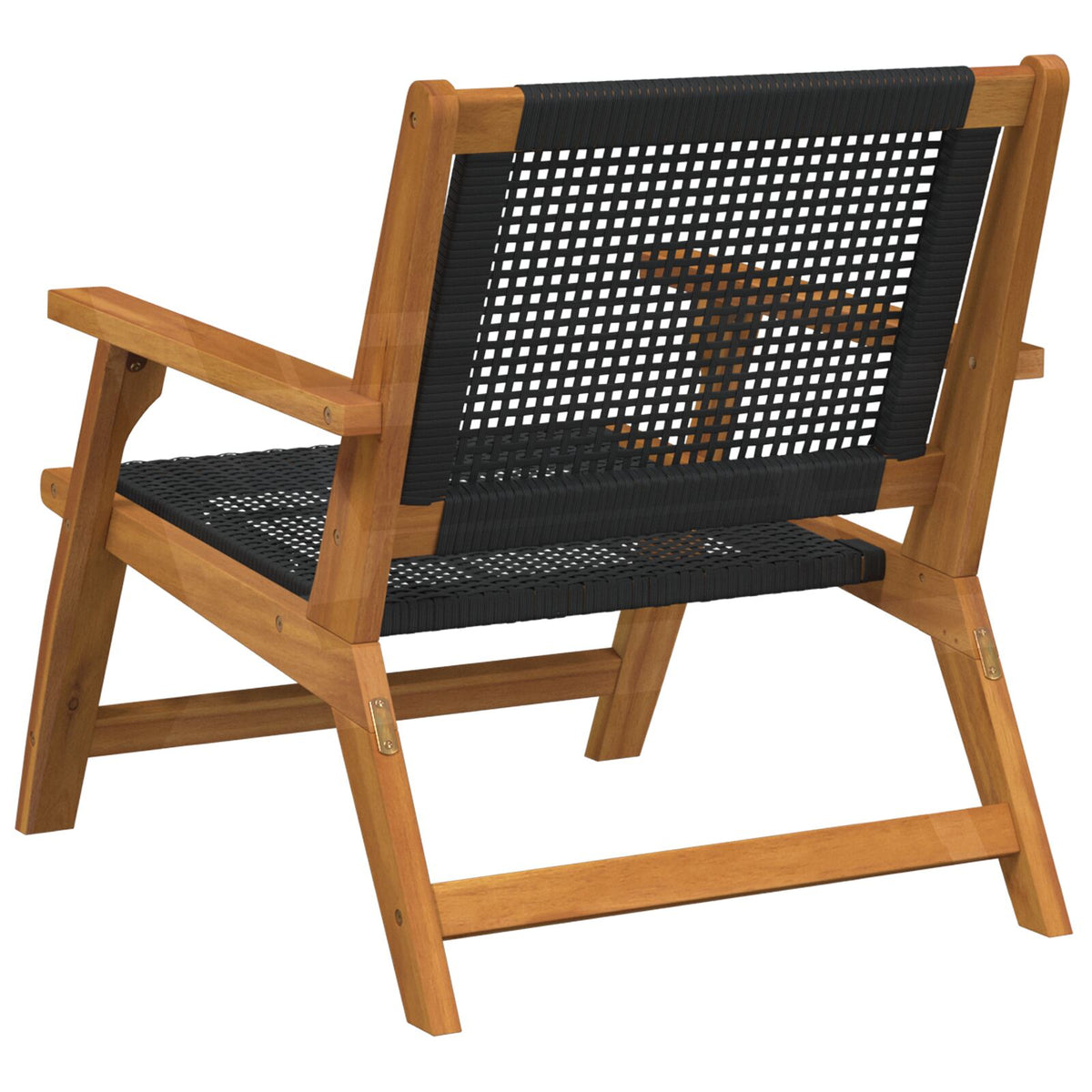 Hagemøbler 2 Stk Svart 76X67X73,5 Cm Massivt Akasietre